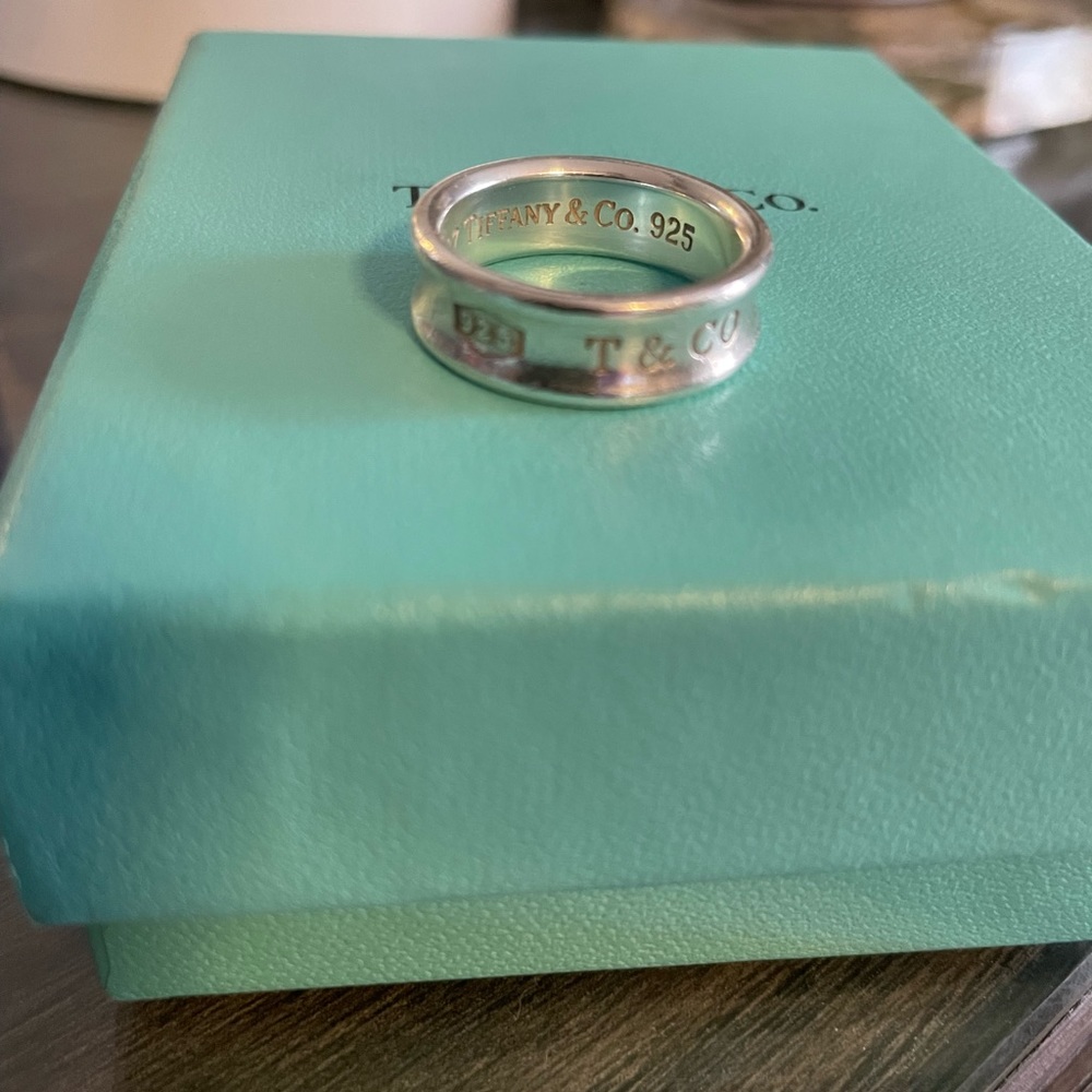 Tiffany & Co Sterling silver wide band size 8